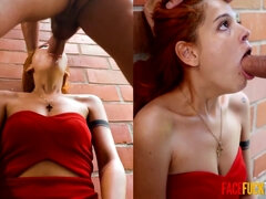 FACE POKE TRIP - Public Outdoor Deep Jaws Face Smash Jizm Guzzle