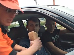 GRANDMA FRIENDS - Hot granny takes double penetration outdoors