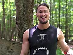 Anal, Couple, Homosexuelle, Hard, Muscle, De plein air, Maigrichonne