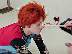 Bondage fuck for the first time Cummie, the Painal Cum Cat