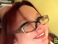 Humiliated euro sub slut doggystyled on leash
