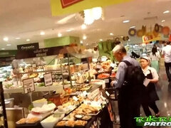 Asiatisch, Schwarz, Besamung, Hundestellung, Behaart, Im freien, Öffentlich, Titten