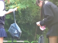 Asian students 18+ Peeing