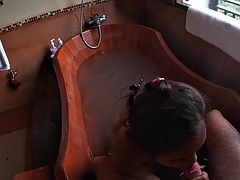 Amateur teen couple travel and fuck somewhere in the mountains of Thailand