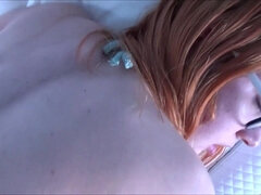 Enthousiasteling, Rondborstig, Sperma shot, Fetisj, Hd, Gezichtspunt, Roodharige vrouw, Tiener