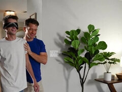 The jock gives a massage to the petite birthday lad