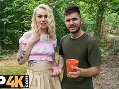 Blondine, Freundin, Hardcore, Hd, Natürlichen titten, Im freien, Pov, Rasiert