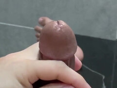 Amatoriale, Asiatica, Bagno, Schizzo di sborra, Masturbazione, Solo, Terzetto