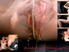 Cuarto de baño, Clitoris grande, Mamada, Corridas faciales, Gafas, Abuelita, Nylon, Pantaletas