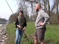 Amatör, Stor stjärt, Avsugning, Brunett, Sperma shot, Enorm kuk, Milf, Utomhus