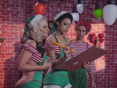 항문핥기, 오랄섹스, 흑갈색 머리, 도기스타일, 에보니, Hd, 밀프, 쓰리섬