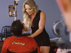 Cali Carter gets eaten out and shagged in the office