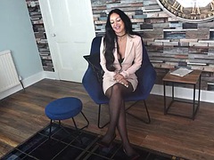 Svart, Brunett, Fötter, Klackar, Milf, Nylon, Kontor, Sekreterare