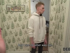 DEBT4k. Face-fuck and pussy-drilling for chick who loves shopping