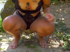 Wild jungle camping trip in Southeast Asia becomes a public hide and fuck game for Gomez and Morticia
