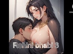 Hot Rohini bhabi gets down with a trio