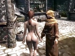 Elisif naked and helpless in Skyrim pt8