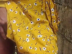 Masturbating Outdoors in Sexy Short Skirt Moaning Cumming Hard