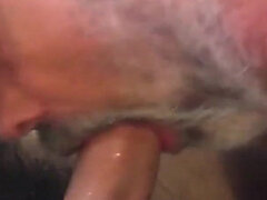 Enthousiasteling, Pijpbeurt, Stel, Sperma shot, Daddy, Homo, Harig, Rijpe lesbienne