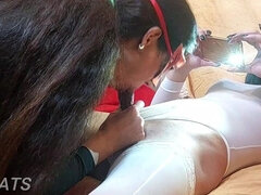 Stor kuk, Sperma shot, Fetisch, Strumpbyxor, Shemale, Stockings