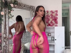 Ana Daisy Scott tries on a transparent fishnet bodystocking in a fun haul
