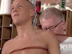 Mature dom takes a hot load in his face and enjoys every drop