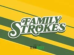 Familystrokes - naughty slut unclothes off her clothes seducing fortunate stud to fuck her raw vulva