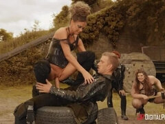 Pénisz, Kutya póz, Európai, Ujjazás, Természetes mellek, Szabadban, Nuni, Begyek