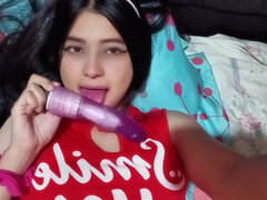 Amatør, Dildoen, Hunn, Latina, Onani, Petite, Alene, Tenåring