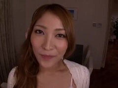 Alluring buxomy oriental Kokomi Sakura in hot fingering porn video