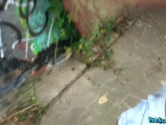 Amateur, Culo, Mamada, Corrida, Estilo perrito, Al aire libre, Pov, Público