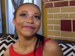 A chick that loves sizeable dick is giving blowjob and furthermore teasing this lad today