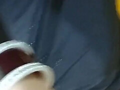Pretty Girl in Hijab Playing with Officer's Cock for Signature