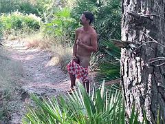 Marcosdiamondd Catches Stranger Stroking Solo, Joins Him and Cums Together