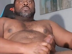 Horny BBC Stroking His Hard, Hairy Cock Until He Cums