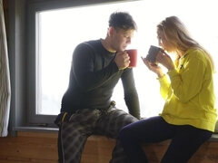 Blondína, Kuřba, Európskej, Prirodzené prsia, Vonku, Piercing, Ruskej, Kozičky