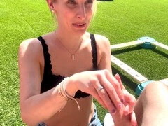 Enthousiasteling, Sperma shot, Handbeurt, Mager, Tieten likken