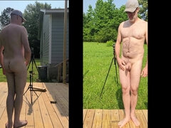 Leie, Amerikanisch, Spermaladung, Handjob, Masturbation, Reif, Im freien, Solo