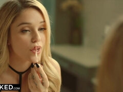 Blondína, Creampie, Striekanie semena, Péro, Skupina, Spodná bielizeň, Pička, Jazdectvo