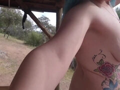 Amateur, Tetas grandes, Casero, Al aire libre, Montar