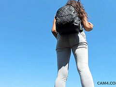 Anál, Nohy, Homemade, Masturbace, Venku, Na veřejnosti, Hračky