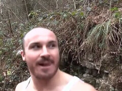 Ugly Italian MILF Loves Anal Riding and Blowjob Outside