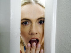 Grosser arsch, Grosser schwanz, Grosse titten, Blondine, Blasen, Hundestellung, Milf, Pov