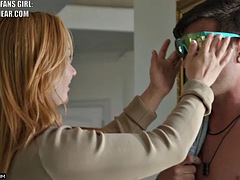 Grosse titten, Blasen, Milf, Rotschopf, Titten, Ehefrau