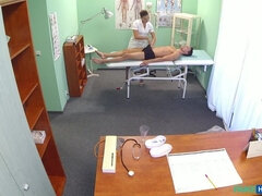 Avsugning, Creampie, Doktor, Sjuksköterska, Kontor, Fitta, Uniform, Voyeur
