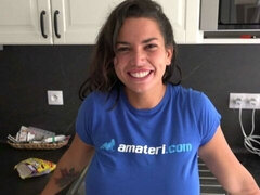 Store bryster, Brunette, Sød, Hundestilling, Pov, Realitet, Barberet, Mager