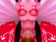 RussianBeautys Latex Demoness Bottle Fetish Close-Up