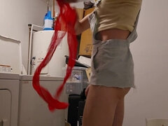 Sexyfilomena's Doing Her Laundry and Suddenly Feels Dirty and Slutty Part 1