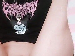 Leie, In den arsch, Spermaladung, Transe, Lingerie, Masturbation, Solo, Titten