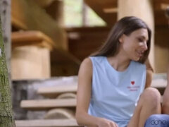 Czarny, Brunetka, Styl na pieska, Lizanie, Naturalne cycki, Na wolnym powietrzu, Cipka, Cycki